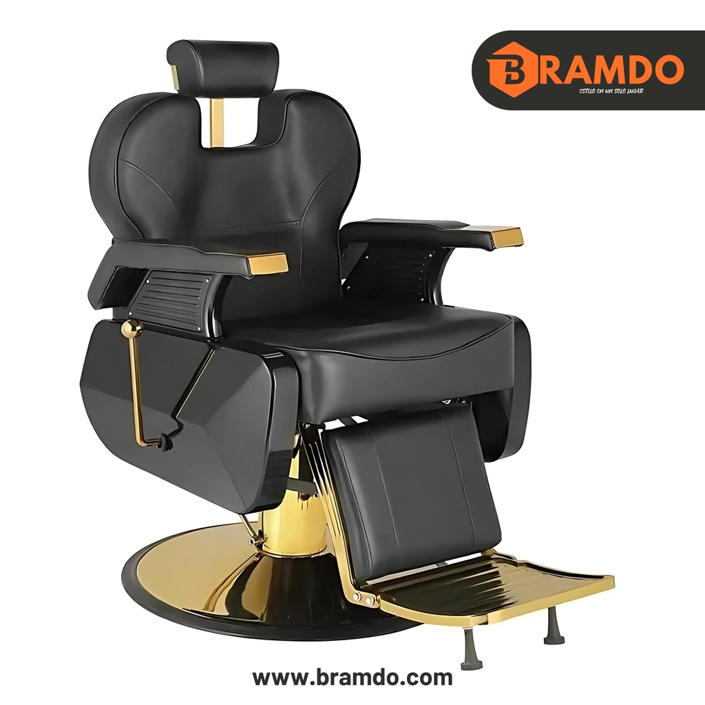 Silla De Barberia Harley Dorado